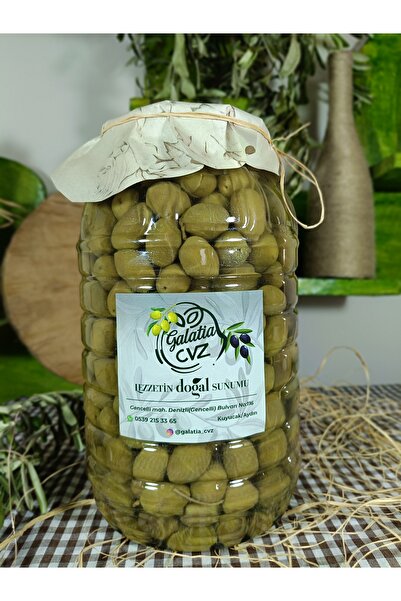 galatia cvz Aydın Yöresi Memecik Cinsi Sofralık Tatlandırılmış Kırma Zeytin (2 Kg)