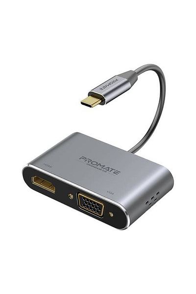 Promate MediaHub-C2 HD adapter supports 4K video and 1080p VGA