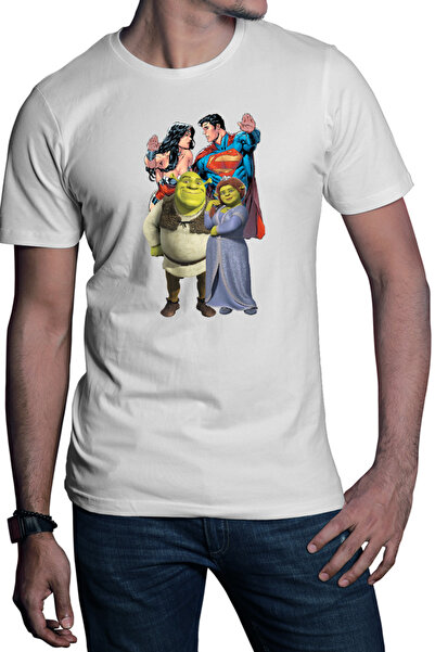 OEM Tricou barbati Shrek Princess Fiona Ogre Medieval Superman Wonderwoman