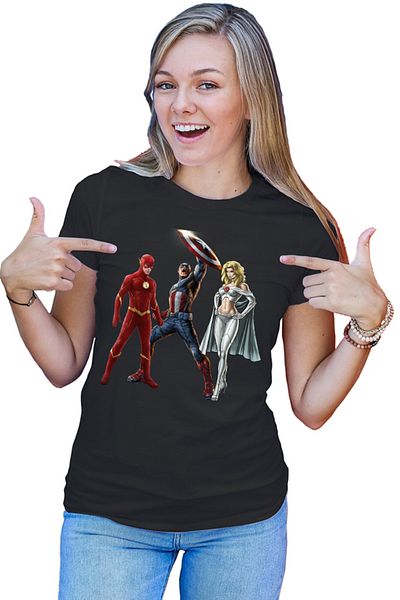 OEM Tricou Femei Flash Emma Frost The Avengers Fight Captain Multiverse