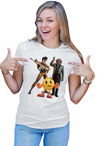 OEM Tricou Femei Fortnite Pacman Star Trek Gameplay Survival