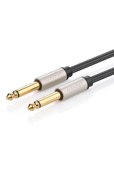 Ugreen Kabel przewód audio mono TS jack 6.35mm - jack 6.35mm 3m - szary