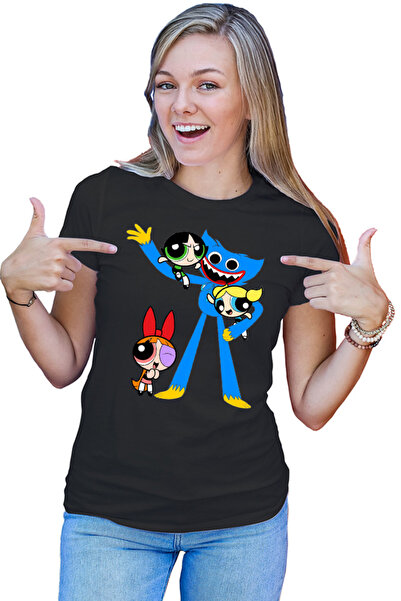 OEM Tricou Femei Huggy Wuggy Powerpuff Girls Funny Play Childish
