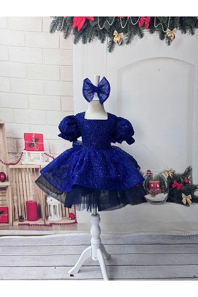 Nissa Night Sparkle Navy Blue Princess Dress Evening Dress