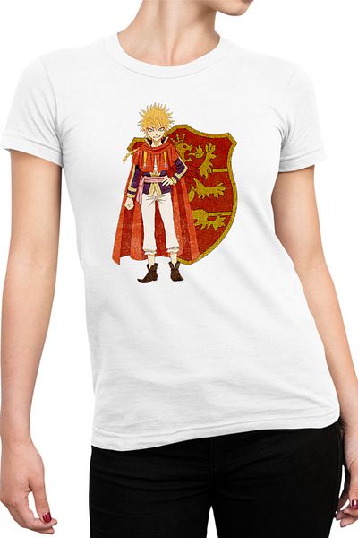 OEM Tricou Femei Black Clover Leopold Vermillion Knight Short Strong
