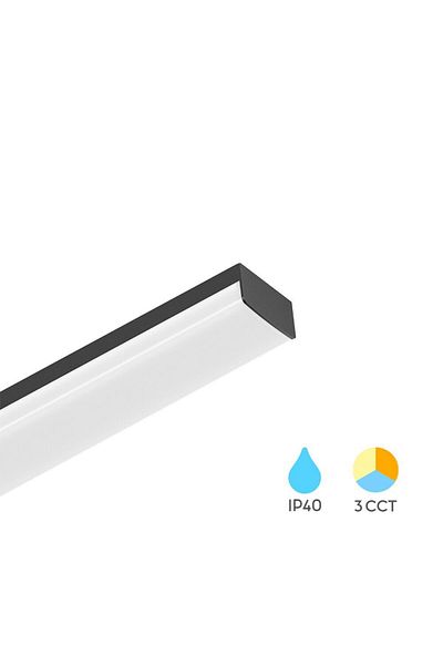 Braytron Lampă liniară LED PROLINE-PT 120CM 36W 3 în 1 IP40 Negru