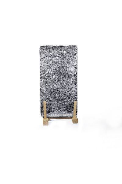 Edessa Ginko Ceramic Rectangle Serving Plate (Multicolor, 12.5 x 24cm)