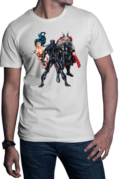 OEM Men's T-shirt Black Panther Thor Wonder Woman Ally