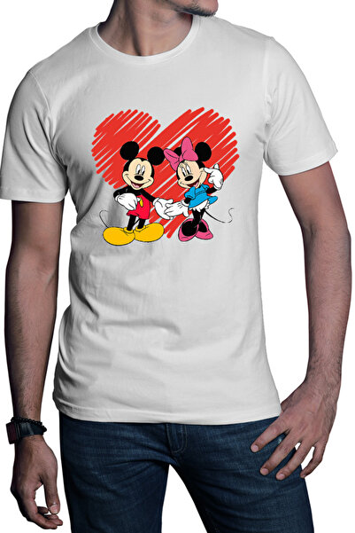 OEM Ανδρικό T-shirt Mickey Mouse Minnie Dance Couple Elegance Lovers