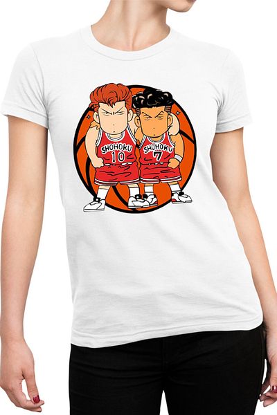 OEM Tricou Femei Slam Dunk Sakuragi Rukawa Anime