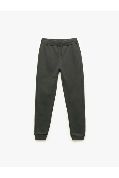 Koton Βασικό βαμβακερό παντελόνι Jogger με δεμένη μέση