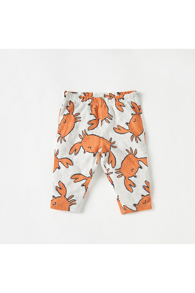 Juniors All-Over Crab Print T-shirt and Pyjama Set