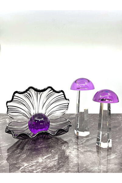 Armağan CAM DEKORASYON ÜRÜNÜ İSTİRİDYE VE MANTAR 2Lİ SETİ