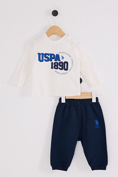 U.S. Polo Assn. Lisanslı Erkek Bebek Alt Üst 3 Parça Takım