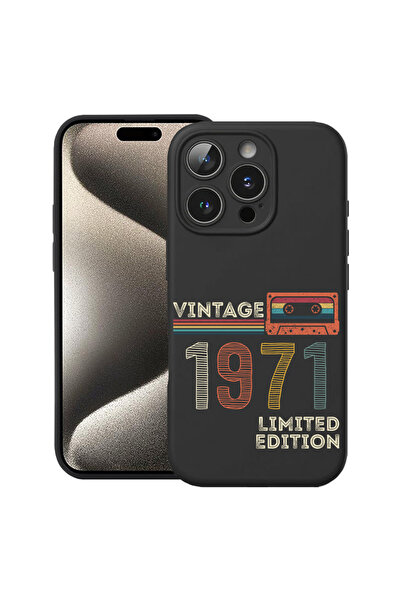 bestcase ® Husă premium din silicon pentru Apple iPhone 15 Pro, 1971 - Bandă ...