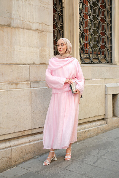 LOCCO Women's Shawl Collar Tencele Suit Powder