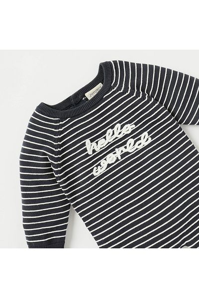 Juniors Striped Sleepsuit with Long Sleeves