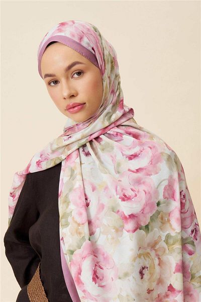 İpekhan Vera Pattern Thin Cotton Shawl