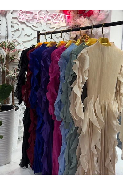 ŞEHRAZAT BUTİK Şehrazat Butik Tasarım Fırfırlı Viral Elbise