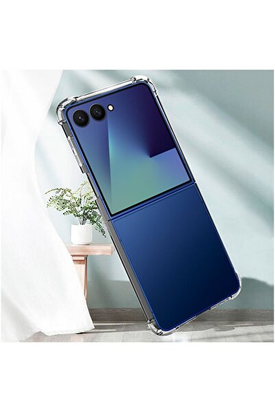 Newon حافظة هاتف سامسونج جالاكسي Z FLIP 7 من السيليكون مع حماية زاوية شفافة