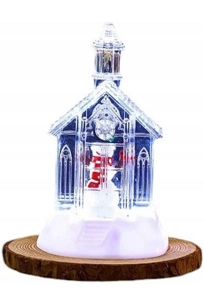 3 OZDOBA ŚWIĄTECZNA DOMEK LED PODŚWIETLANY FIGURKA BOŻE NARODZENIE