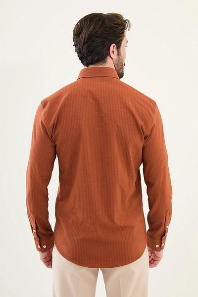 Mcr Ανδρικό πουκάμισο Seersucker Slim Fit Cotton 27080