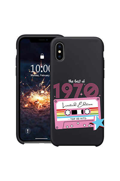 bestcase ® Λεπτή θήκη σιλικόνης για Apple iPhone XS / iPhone X, 1970 - Στυλ κ...
