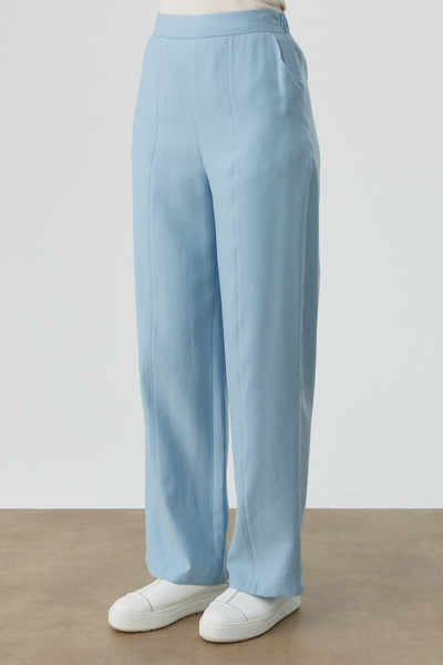 Tuğba Kesik Detaylı Pantolon - Aqua