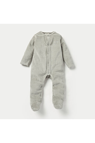 Juniors Assorted Velour Closed Feet Sleepsuit with Long Sleeves - Set of 2