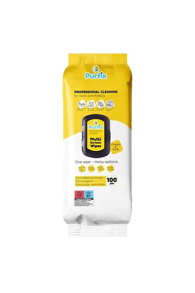 Purfix Wet Wipes for Multiple Surfaces, 100 pcs