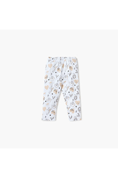 Juniors Graphic Print Long Sleeves T-shirt and Elasticated Pyjama Set