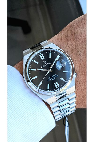 Raymond Rym-0104 Automatic Men's Watch - Miyota Machine - Steel Case and Cord - 2 Years Warranty