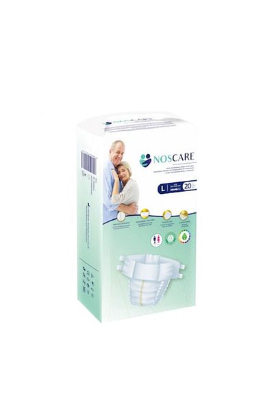 NOSCAR Adult Diapers for Incontinence, NOS CARE, Size L, 20 Pieces