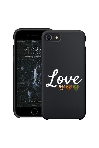 bestcase ® Husă subțire din silicon pentru Apple iPhone SE 3 / SE 2 / 7 / 8, Love, 1396527 B 1875