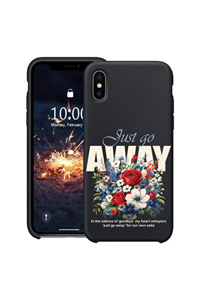 bestcase ® Carcasă subțire din silicon pentru Apple iPhone XS / iPhone X, Just Go Away, 1396521 B 1864