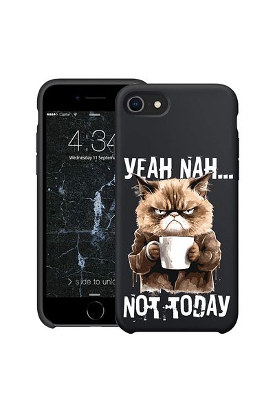 bestcase ® Husă subțire din silicon pentru Apple iPhone SE 3 / SE 2 / 7 / 8, Nu astăzi, 1396527 B 1878