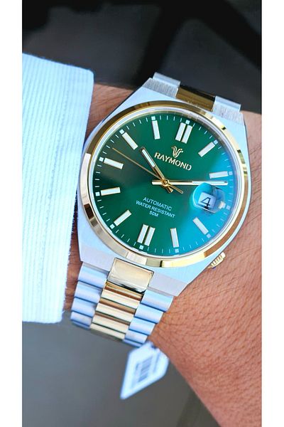 Raymond Rym-0104 Automatic Men's Watch - Miyota Machine - Steel Case and Cord - 2 Years Warranty