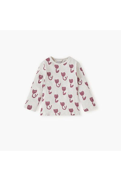 Juniors Floral Print T-shirt and Pyjama Set