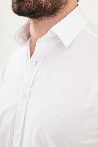 Mcr Ανδρικό πουκάμισο Seersucker Slim Fit Cotton 27081