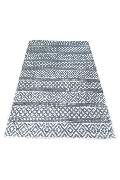 OEM Covor țesut din Bumbac, gri, 120x180 cm, CBB407
