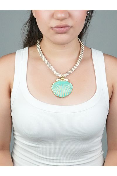 Sumen Butik Oyster Model Summer Drawstring Necklace