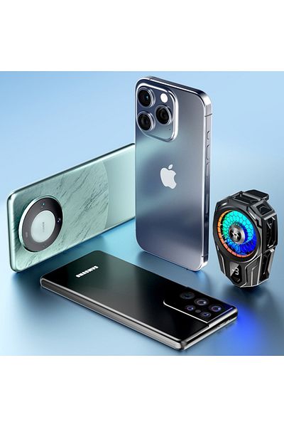 Techsuit Phone Fan With Button - (SL16) - Black