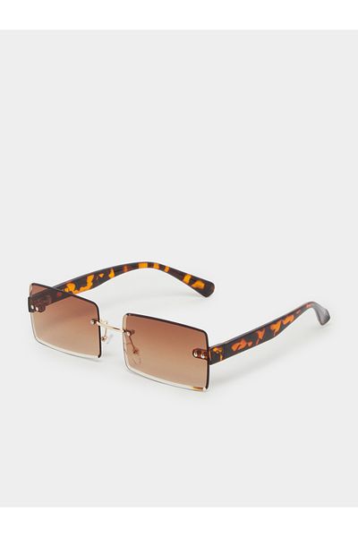 Styli Gradient Lens Frameless Rectangle Sunglasses