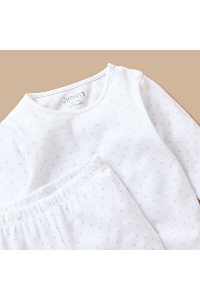 Juniors Polka Dot Print T-shirt and Pyjama Set