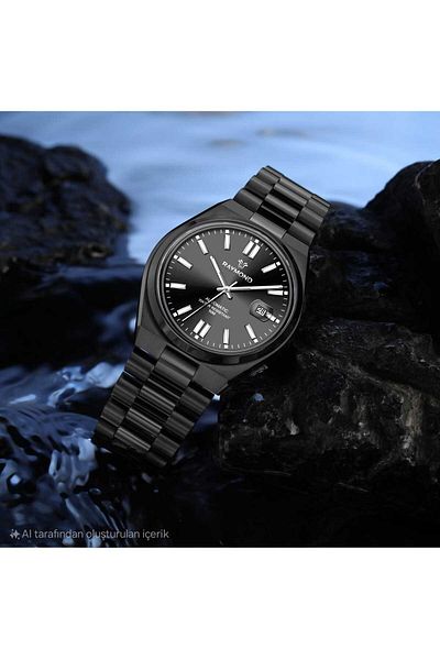 Raymond Rym-0104 Automatic Men's Watch - Miyota Machine - Steel Case and Cord - 2 Years Warranty