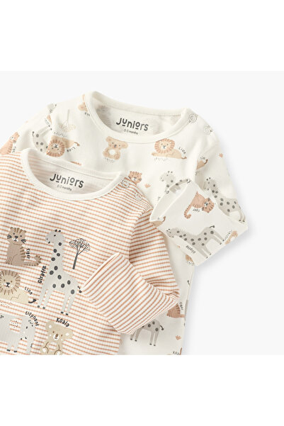 Juniors Safari Print T-shirt and Pyjama - Set of 2