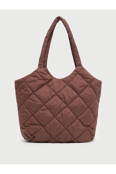 Styli Brown Quilted Shoulder Bag