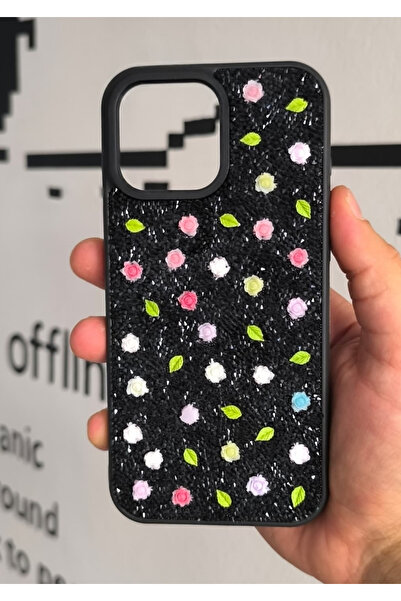 foxpower Iphone 16 Kılıf Gül Desenli Lüx Silikon