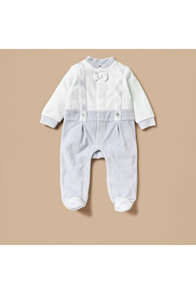 giggles بدلة نوم بأكمام طويلة وأقدام مغلقة وتفاصيل فيونكة