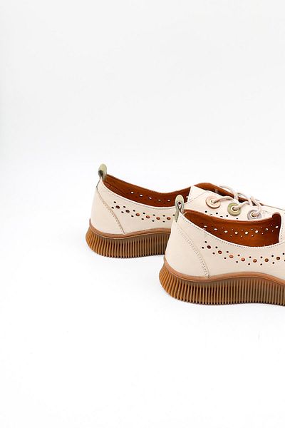 Venüs Women's Genuine Leather Casual Shoes Vn13512Y Beige